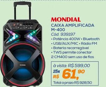 Lojas Colombo MONDIAL CAIXA AMPLIFICADA M-400 oferta