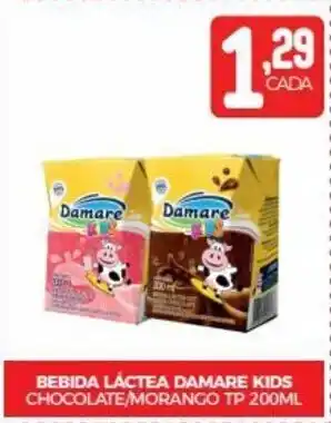 Fort Atacadista BEBIDA LÁCTEA DAMARE KIDS CHOCOLATE/MORANGO TP 200ML oferta