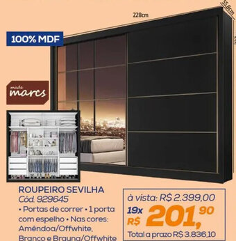 Lojas Colombo ROUPEIRO SEVILHA Cód. 929645 oferta