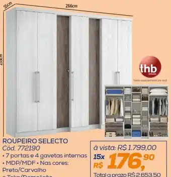 Lojas Colombo ROUPEIRO SELECTO Cód. 772190 oferta