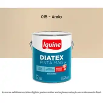 Tinta acrílica iquine econômica fosco-aveludado 3,2l diatex pinta mais 015 areia (mp)