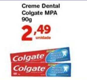 Roldão Creme Dental Colgate MPA 90g oferta