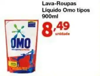 Roldão Lava Roupas Liquido Omo 900ml oferta