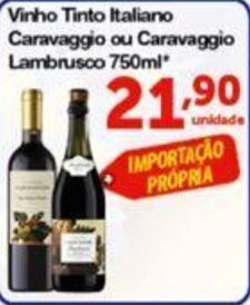 Roldão Vinho Tinto Italiano Caravaggio ou Caravaggio Lambrusco 750ml oferta
