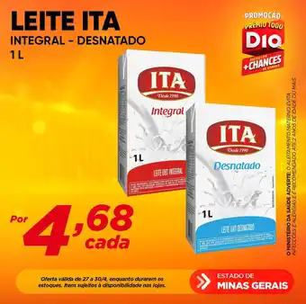 Dia LEITE ITA INTEGRAL - DESNATADO 1 L oferta