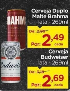 Carrefour Cerveja Budweiser lata - 269ml oferta