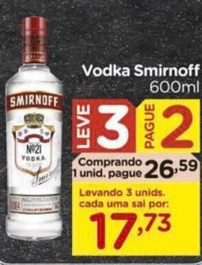 Carrefour Vodka Smirnoff 600ml oferta