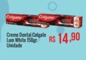Mart Minas Creme Dental Colgate Lum White 150gr Unidade oferta