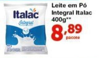 Roldão Leite em po Integral Italac 400g oferta