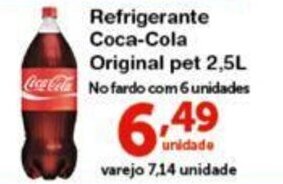 Roldão Refrigerante Coca Cola Original 2.5L oferta