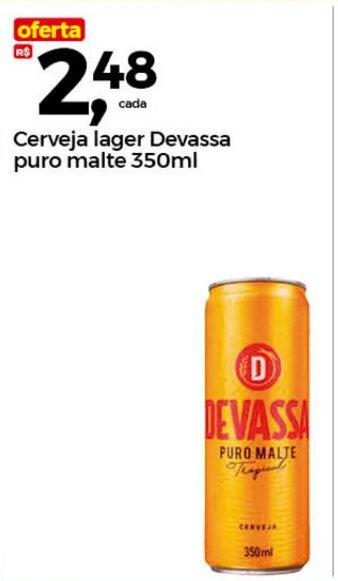 Frangolândia Cerveja lager Devassa puro malte 350ml oferta
