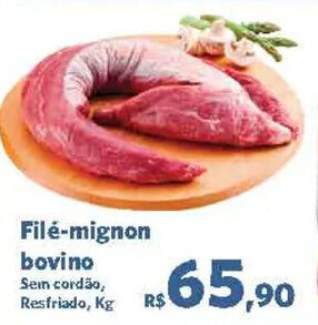 Sam's Club Filé-mignon bovino Sem cordão, Resfriado, Kg oferta