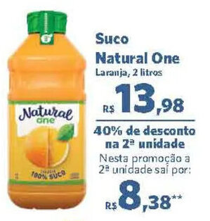 Sam's Club Suco Natural One Laranja, 2 litros oferta