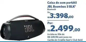 Caixa de som portátil JBL Boombox 3 BLK¹ Bluetooth