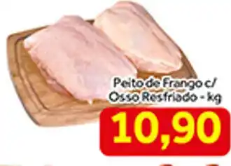 Shibata Supermercados Peito de Frango c/ Osso Resfriado-kg oferta