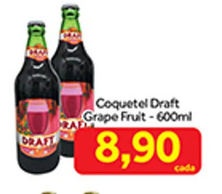 Shibata Supermercados Coquetel Draft Grape Fruit-600ml oferta