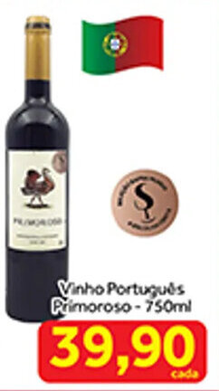Shibata Supermercados Vinho Português Primoroso - 750ml oferta