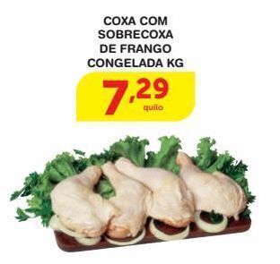 Roldão Coxa com sobrecoxa de frango congelada kg oferta