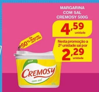 Roldão Margarina com sal cremosy 500g oferta