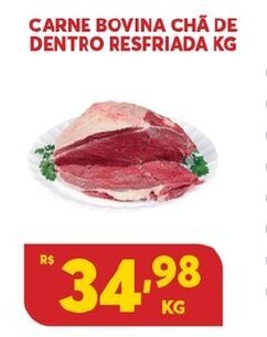 Atacadão Centro Sul Carne Bovina Cha De Dentro Resfriada 1kg oferta