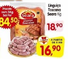 Cercadão Linguiça Toscana Seara Kg oferta