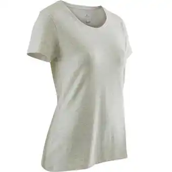 Camiseta regular de ginástica e pilates feminina domyos
