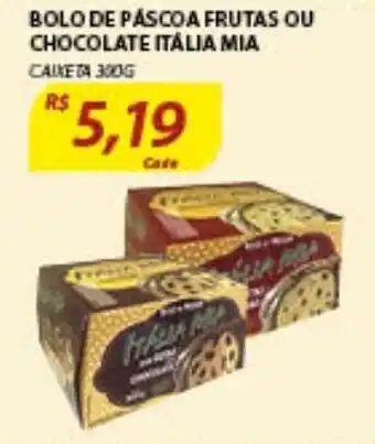 Assaí Atacadista Bolo de Pascoa a Frutas ou Chocolate Italia Mia 300g oferta