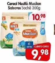 Cercadão Cereal Nestlé Mucilon Sabores Sachê 360g oferta