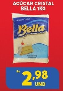 Atacadão Centro Sul Acucar Cristal Bella 1kg oferta