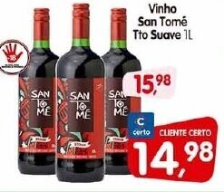Cercadão Vinho San Tomé Tto Suave 1L oferta