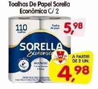 Cercadão Toalhas De Papel Sorella Econômica C/2 oferta