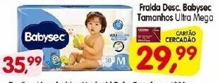 Fralda Desc. Babysec Tamanhos Ultra Mega