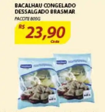 Bacalhau congelado Dessalgado Brasmar 800g