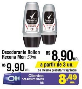 Fort Atacadista Desodorante Rollon Rexona Men 50ml oferta