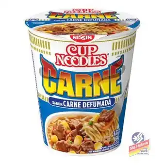 Supermercados Santa Helena Nissin cup noodles carne defumada 69g oferta