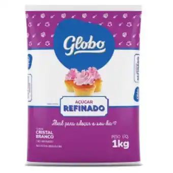 Barracão Supermercado Acucar globo refinada 1kg oferta