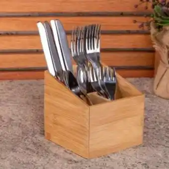 Porta talheres 12,5cm finecasa - bambu