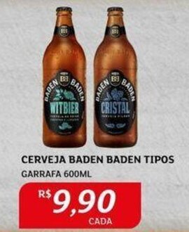 Assaí Atacadista CERVEJA BADEN BADEN TIPOS GARRAFA 600ML oferta