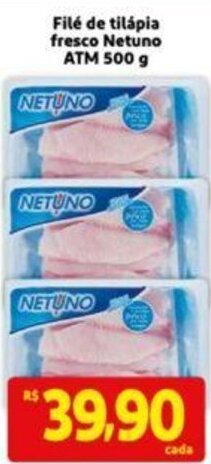 Extra Supermercado Filé de tilápia fresco Netuno ATM 500 g oferta