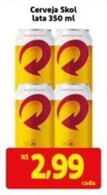 Extra Supermercado Cerveja Skol lata 350 ml oferta