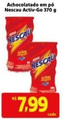 Extra Supermercado Achocolatado em pó Nescau Activ-Go 370 g oferta