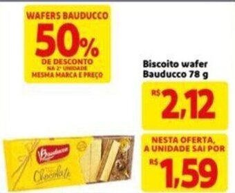Extra Supermercado Biscoito wafer Bauducco 78 g oferta