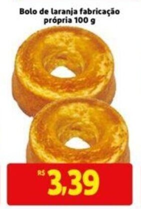 Extra Supermercado Bolo de laranja fabricação própria 100 g oferta