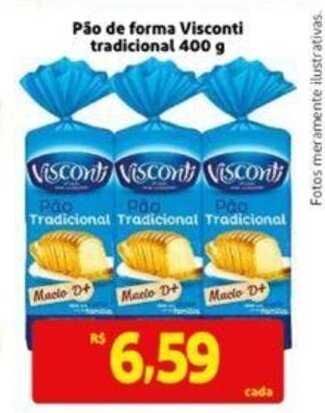 Pão de forma Visconti tradicional 400 g