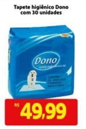 Extra Supermercado Tapete higiênico Dono com 30 unidades oferta