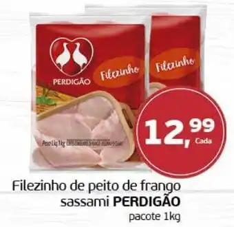 Cometa Supermercados Filezinho de peito de frango sassami PERDIGÃO pacote 1kg oferta