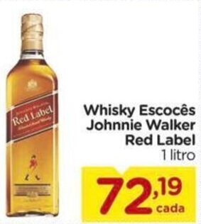 Carrefour Whisky Escocês Johnnie Walker ***** Red Label 1 litro oferta