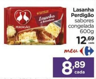 Carrefour Lasanha Perdigão sabores congelada 600g oferta