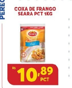 Atacadão Centro Sul Coxa de Frango Seara pct 1kg oferta