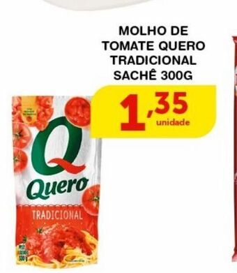 Roldão Molho de tomate quero tradicional sachê 300g oferta